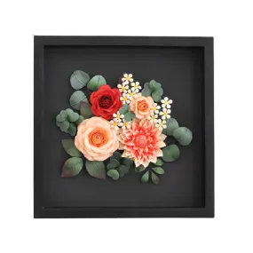 Paper Flowers Shadow Box 33x33 - Secret Garden