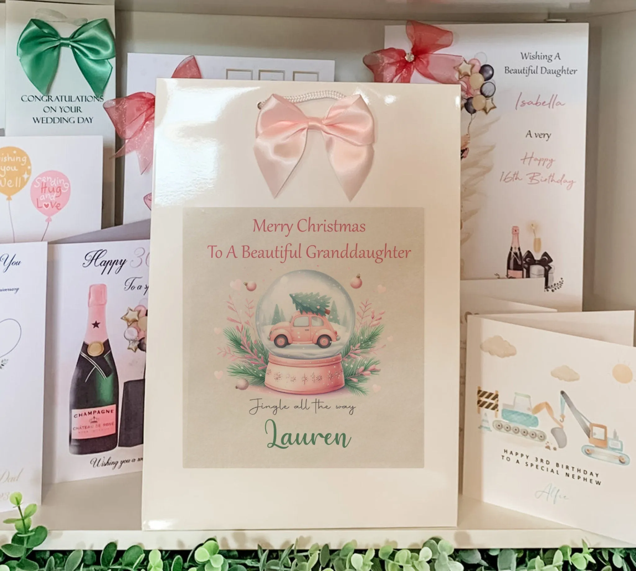 Personalised Christmas Gift Bag, Personalised Christmas, Festive Gift Wrapping Bags, Secret Santa. Family Christmas Gift Bag's