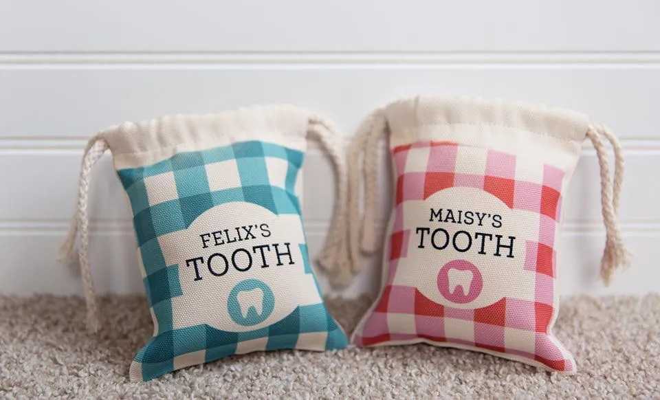 Personalized Kids Tooth Fairy Bags