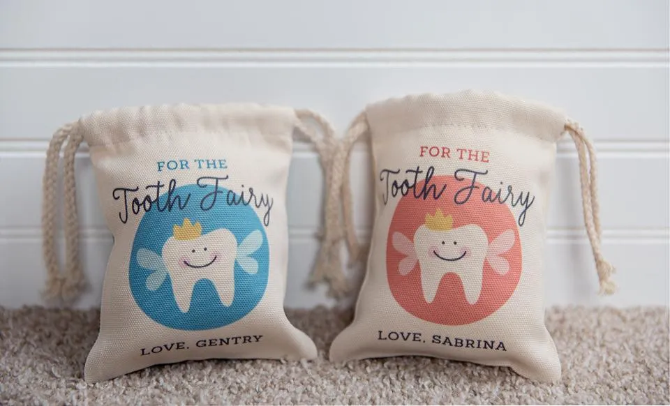 Personalized Kids Tooth Fairy Bags