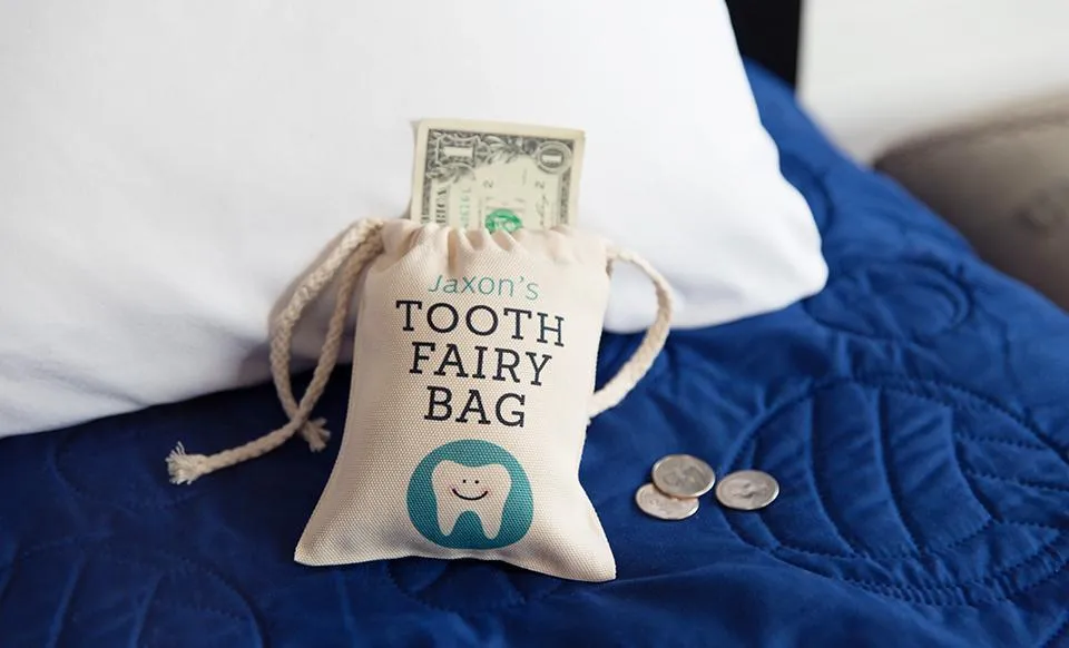 Personalized Kids Tooth Fairy Bags