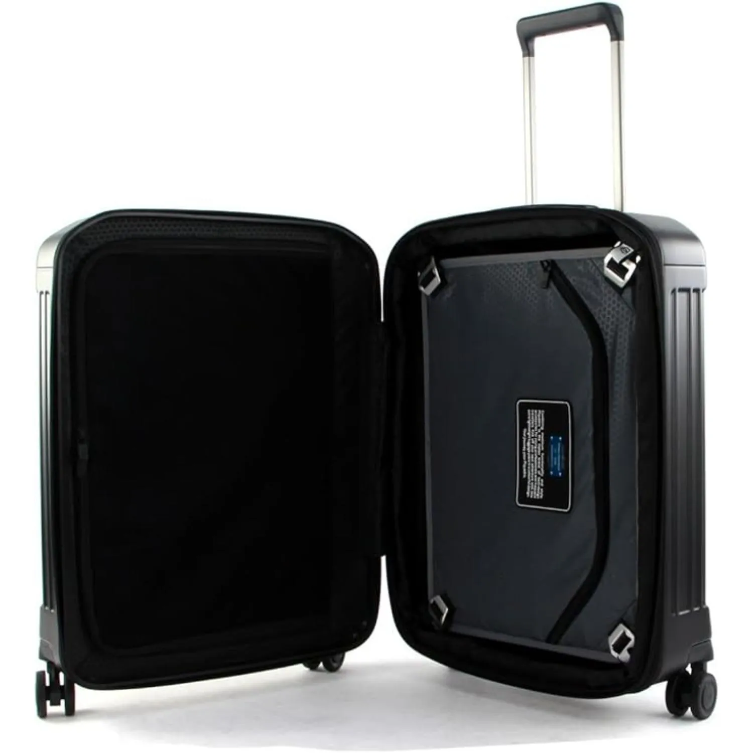 Piquadro Pq-Light Cabin Size Expandable Hardside Spinner Matt Black