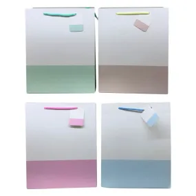 Plain 2 Tone Gift Bag - 18cm x 23cm x 10cm