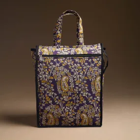 Purple - Handcrafted Cotton Shopping Bag 23