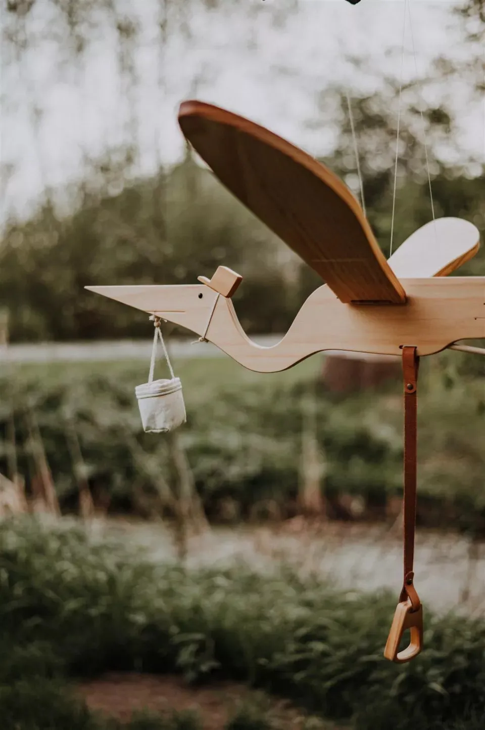 Quax, Wooden Bird Mobile, Pelican XL