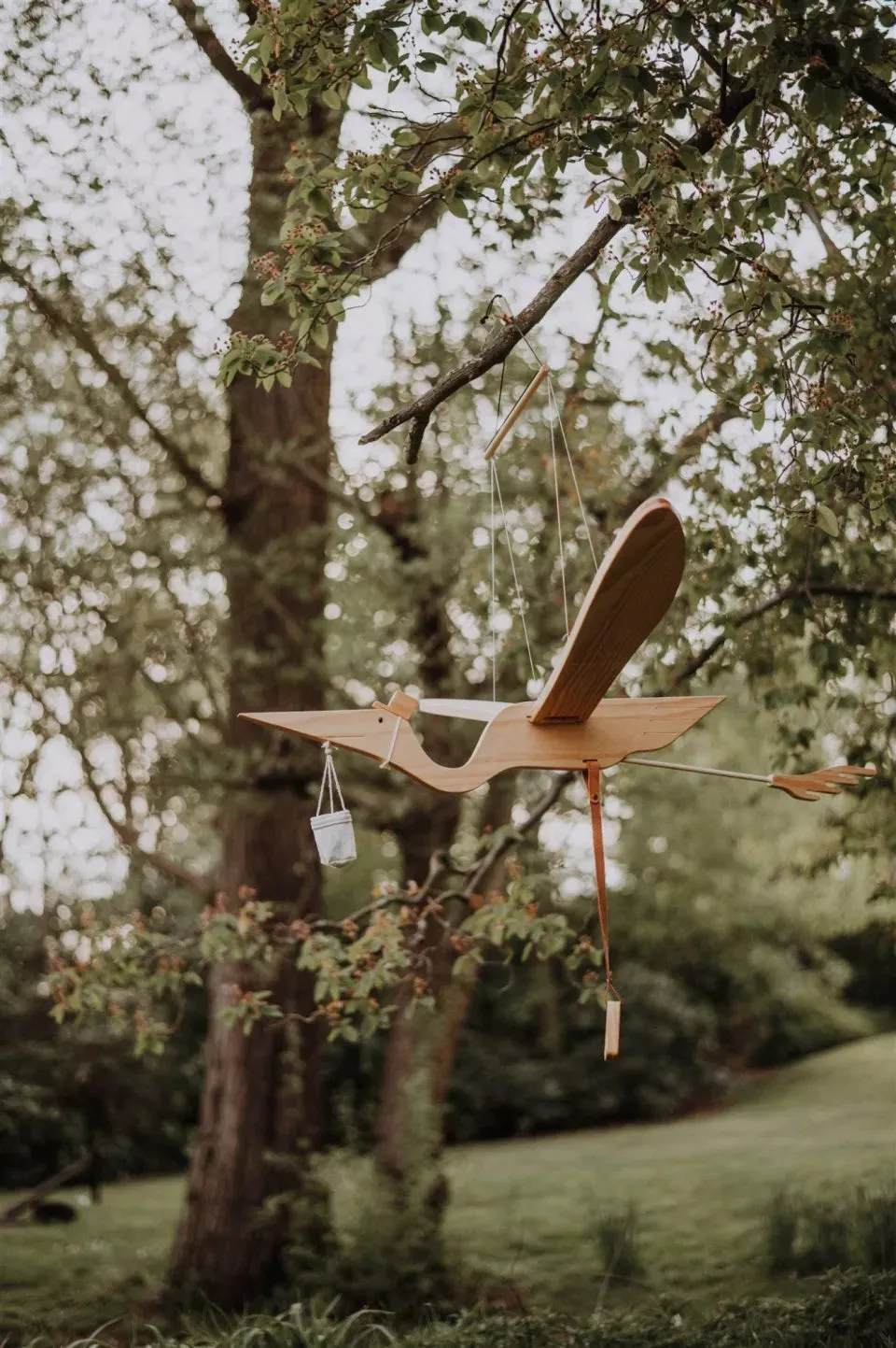 Quax, Wooden Bird Mobile, Pelican XL