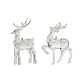 RAZ Deer Ornament Clear Assorted 10cm (price per item)