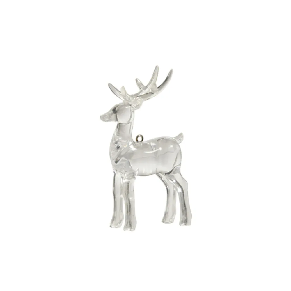 RAZ Deer Ornament Clear Assorted 10cm (price per item)