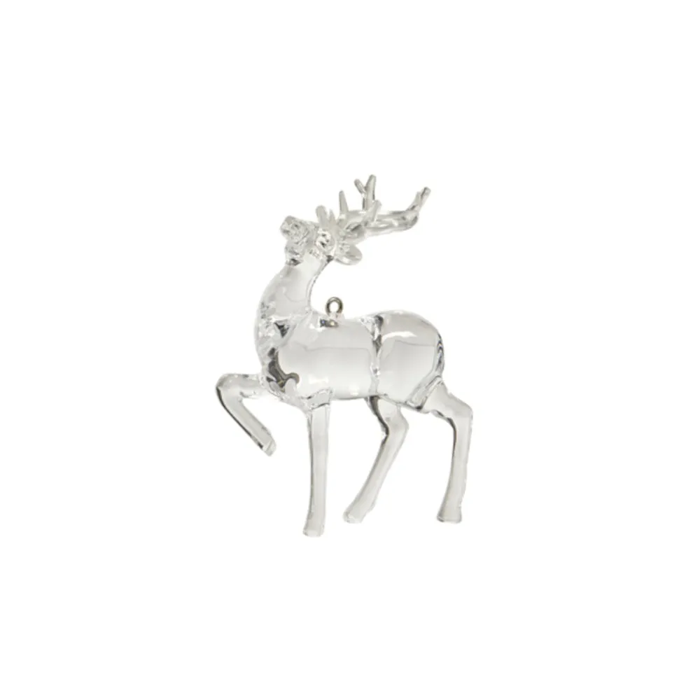 RAZ Deer Ornament Clear Assorted 10cm (price per item)