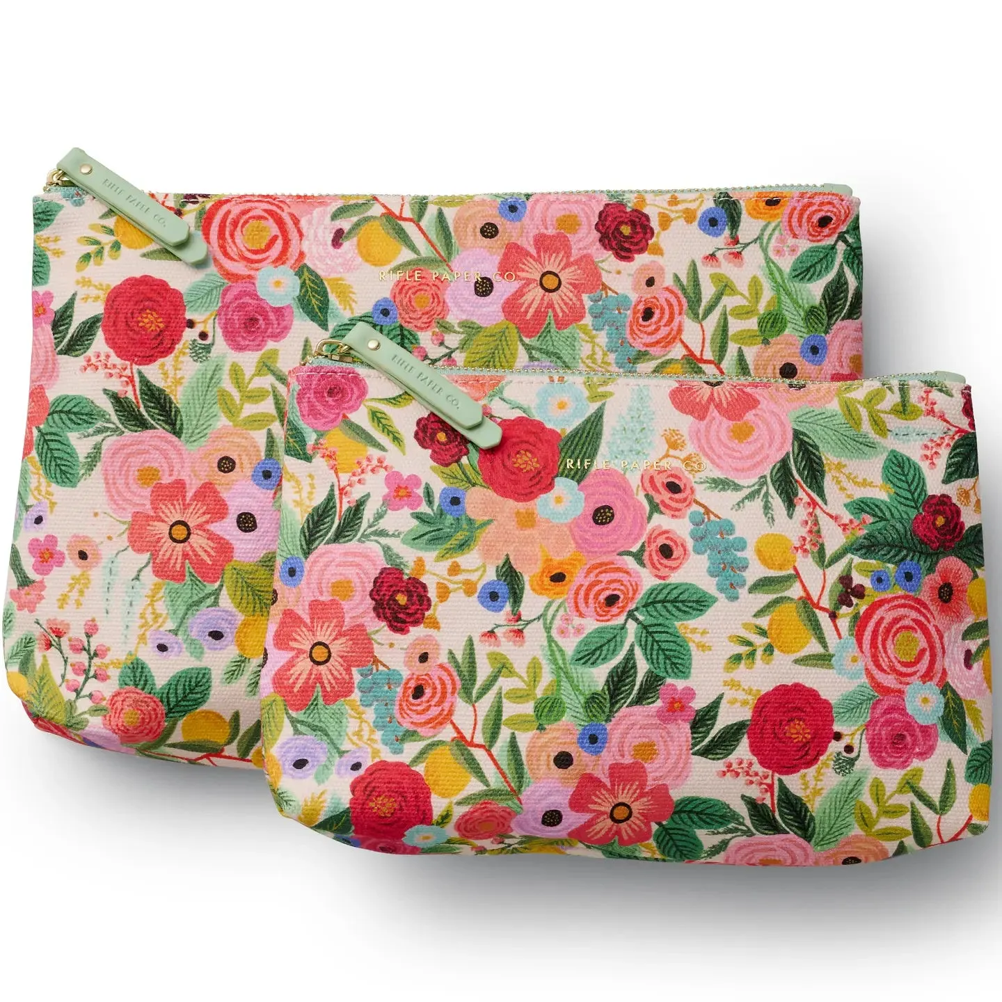 Rifle Paper Co. Set of 2 Zippered Pouch Set
