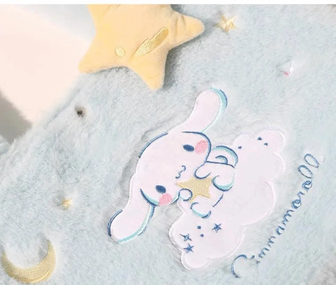 Sanrio Hello Kitty My Melody Kuromi Cinnamoroll Fluffy Shopping Totes Shoulder Bag with Strap