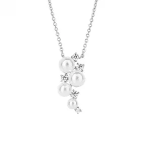 Shell Pearl Bubble Zirconia Necklace N4500