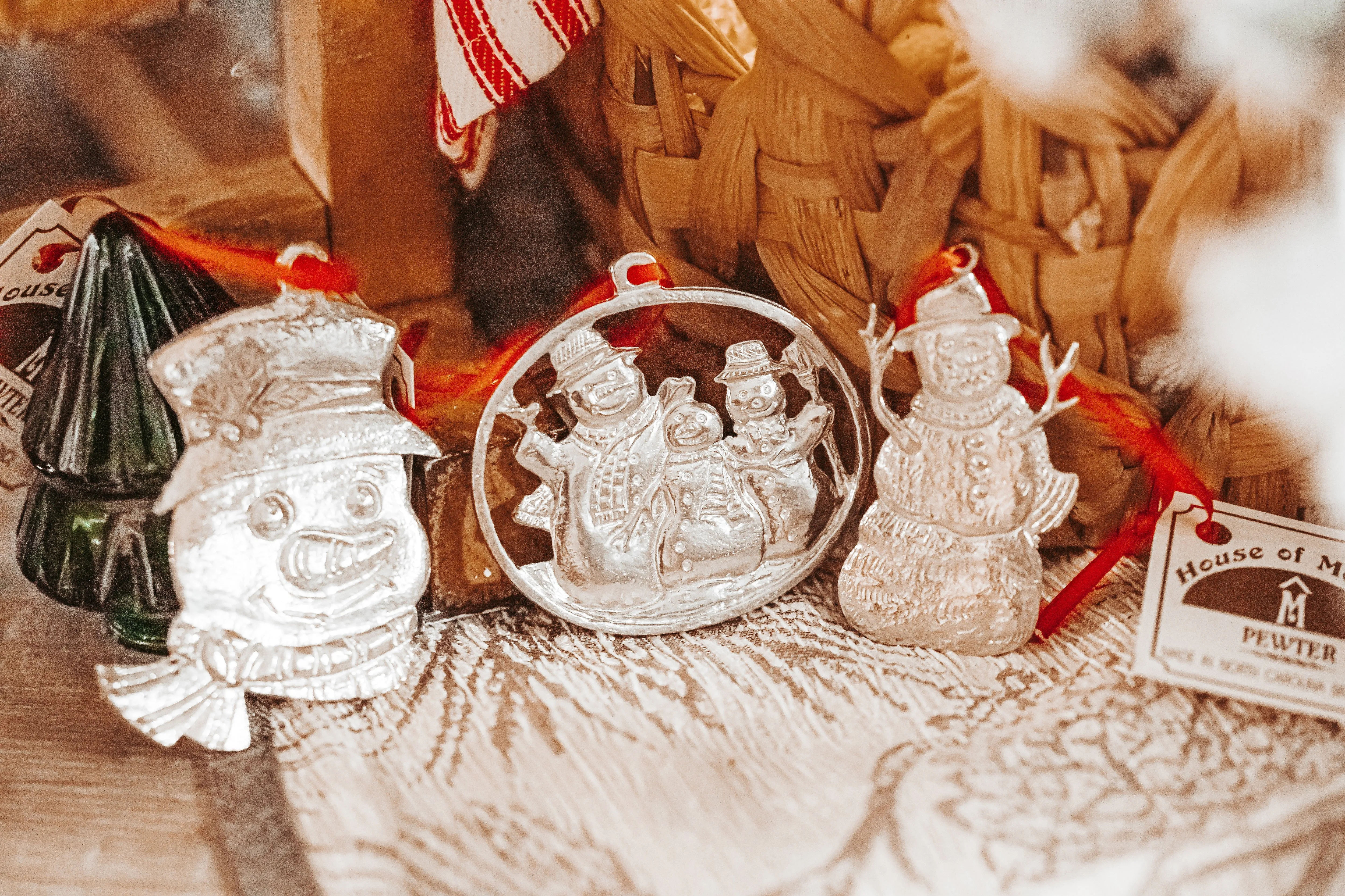 Snowman Christmas Ornament - Individual or Gift Set