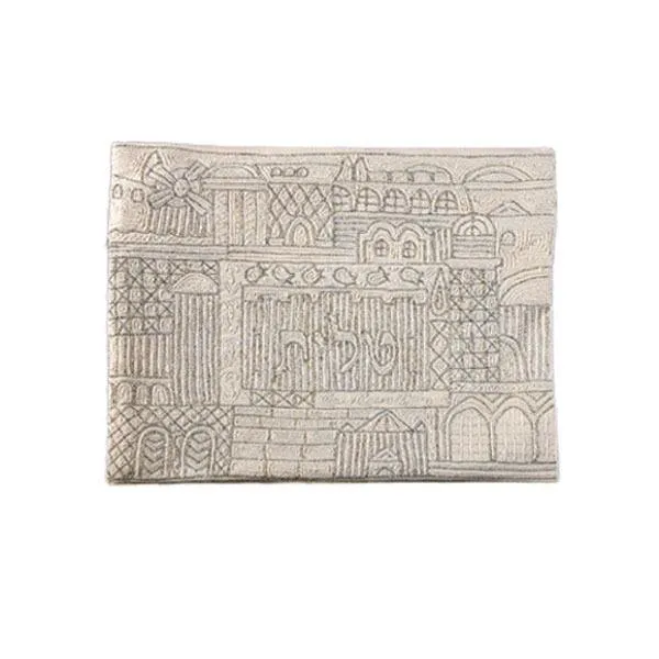 Tallit Bag - Hand Embroidered - Silver