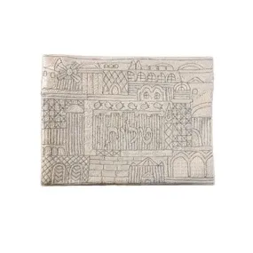 Tallit Bag - Hand Embroidered - Silver