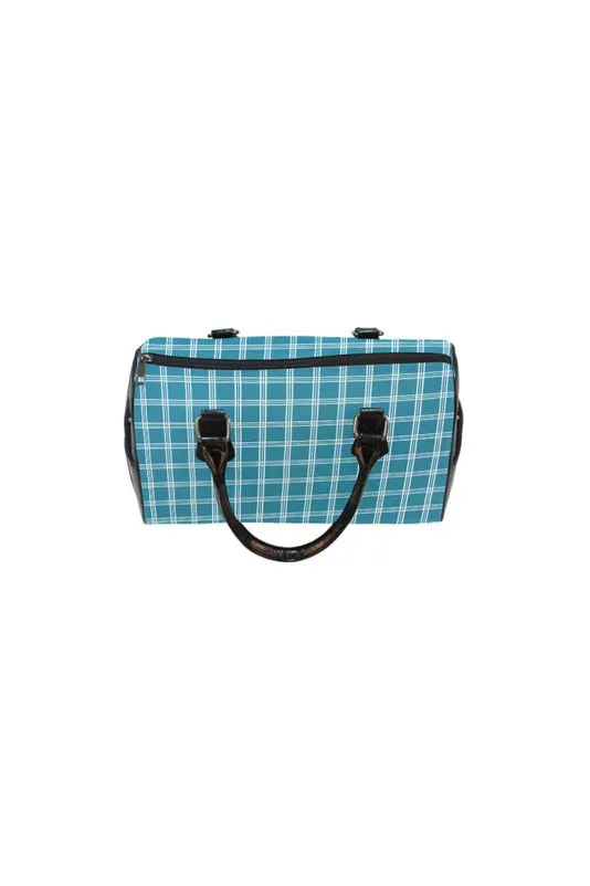 Tattersall Blue Boston Handbag