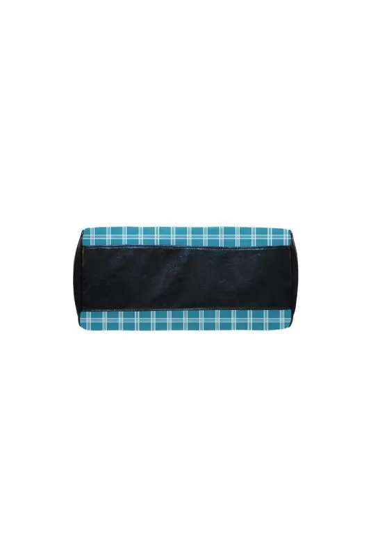 Tattersall Blue Boston Handbag