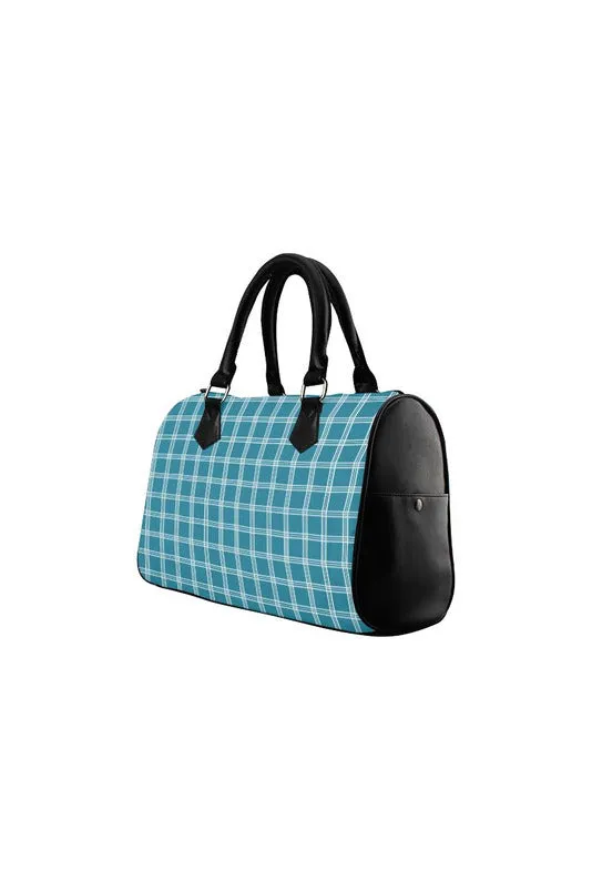 Tattersall Blue Boston Handbag