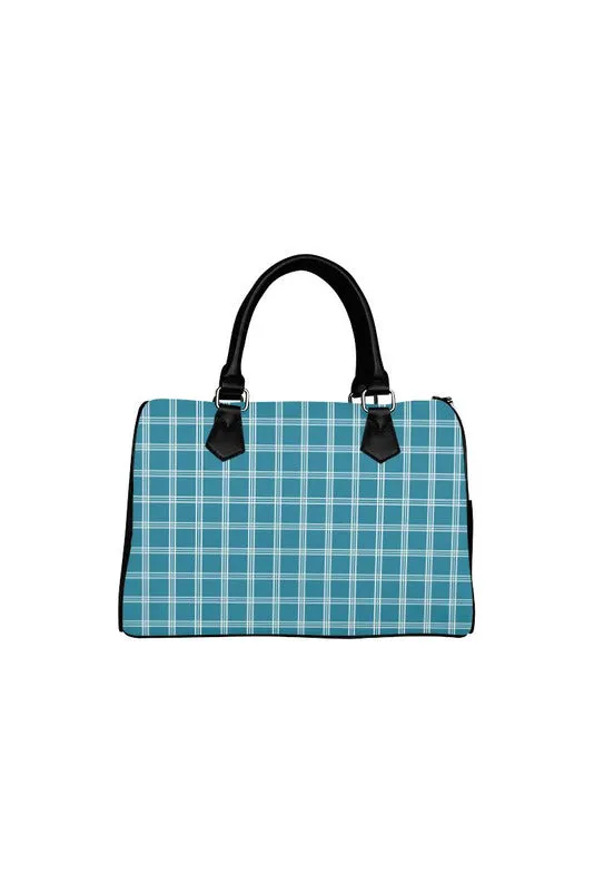 Tattersall Blue Boston Handbag
