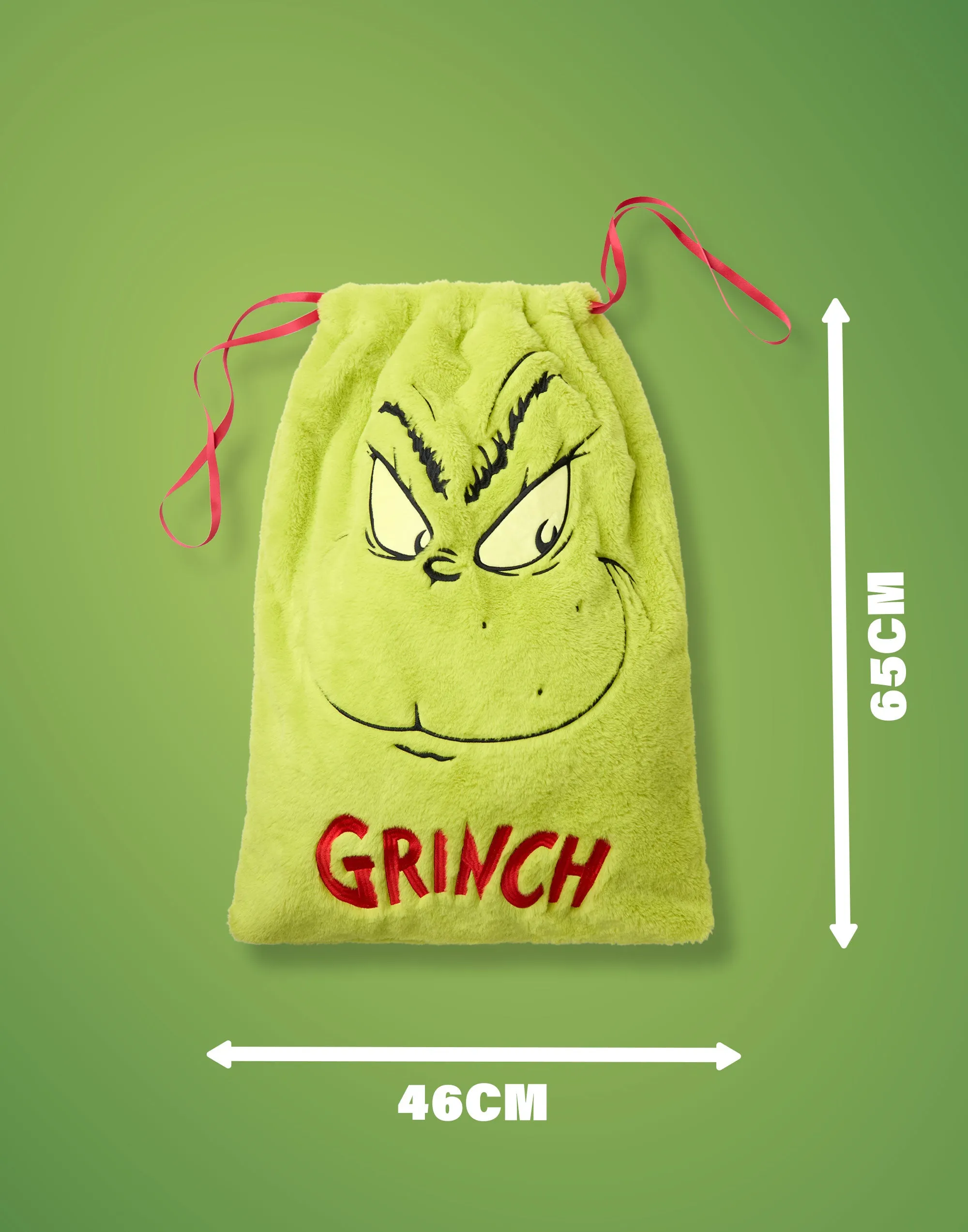 The Grinch Drawstring Sack Bag