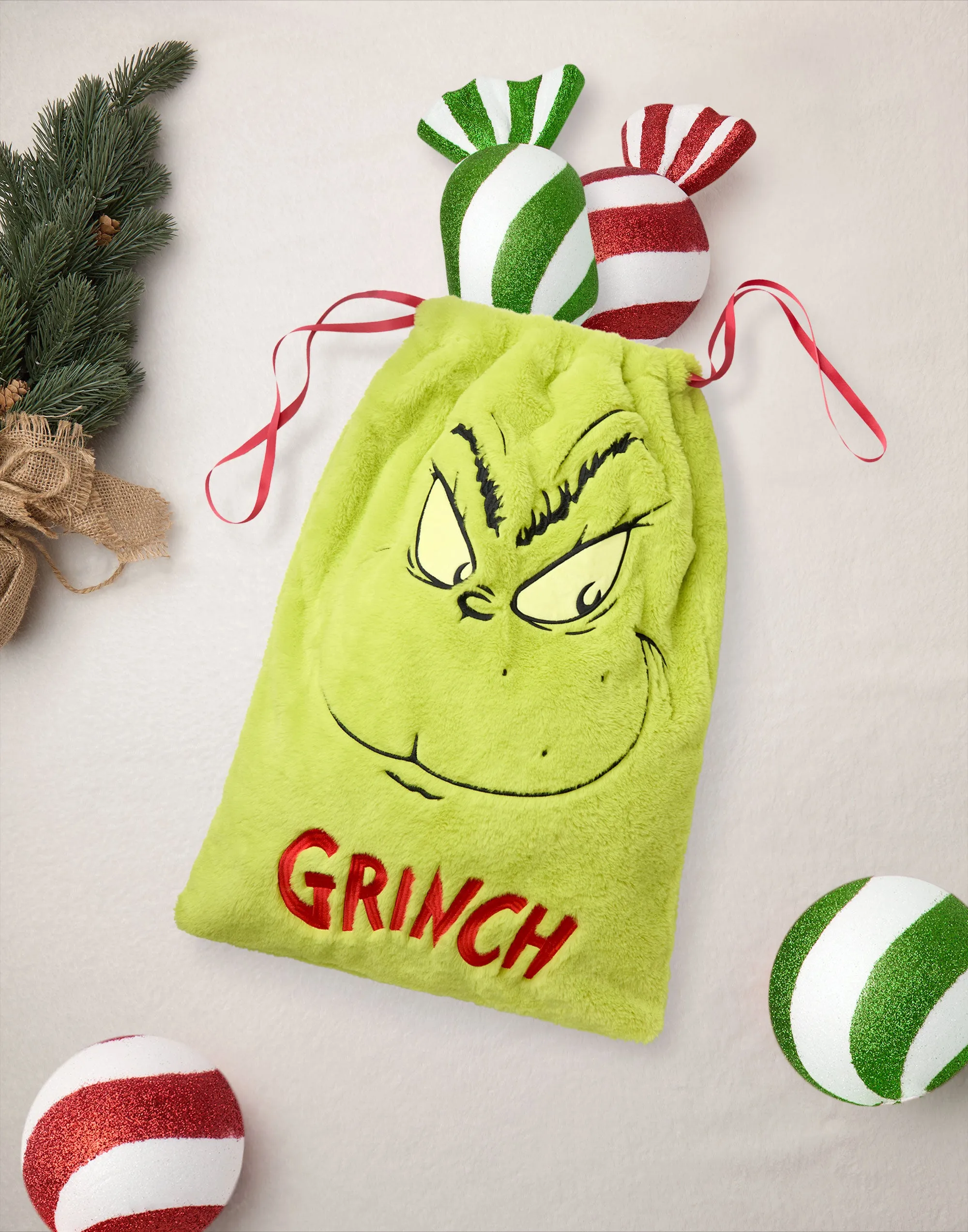 The Grinch Drawstring Sack Bag