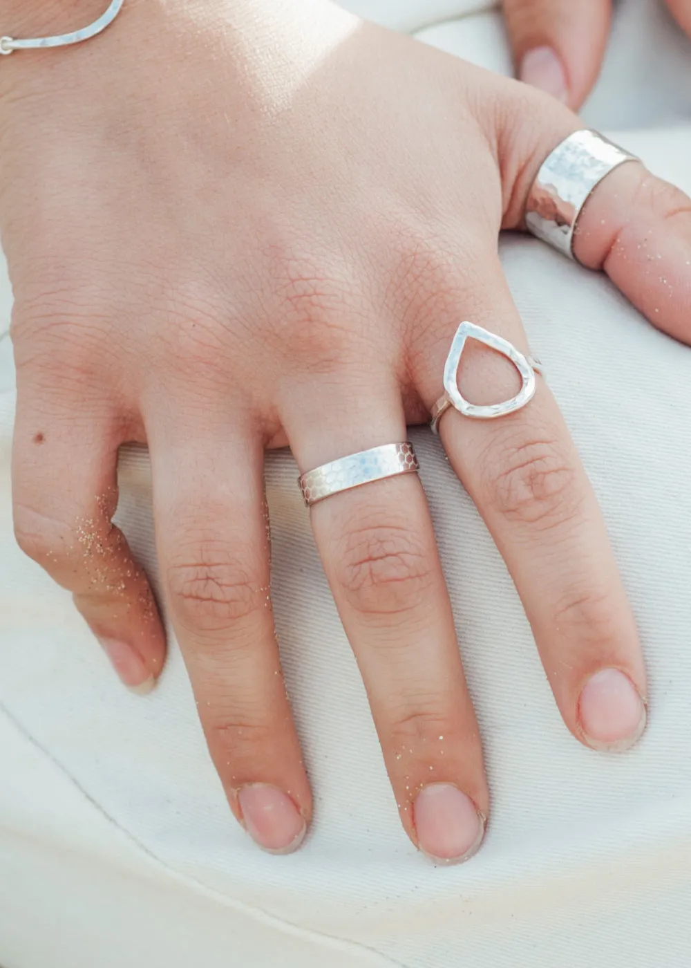 Thin Mermaid Scale Sterling Silver Ring