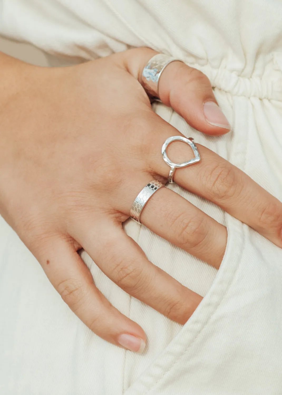 Thin Mermaid Scale Sterling Silver Ring