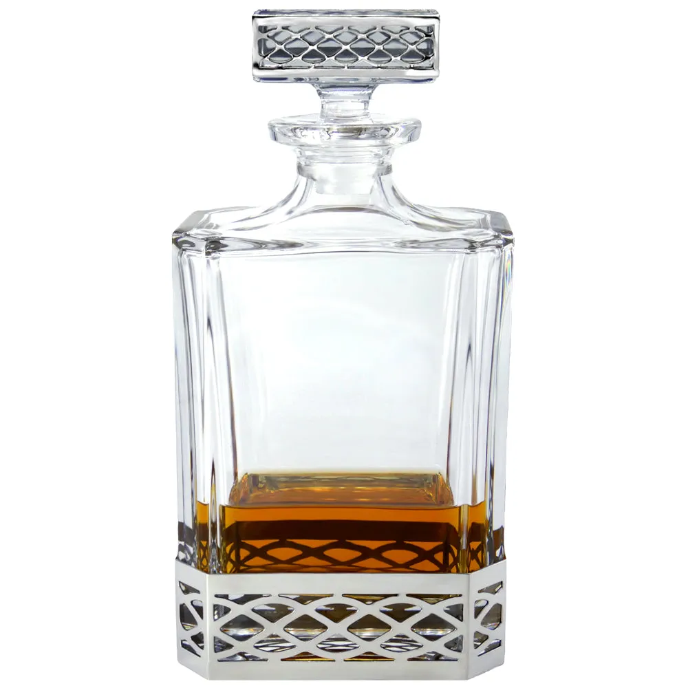 Uisge Beatha 650ml Whisky, Wine & Spirits Decanter Gift Set Includes 4x 11oz Uisge Beatha Pewter Tumblers