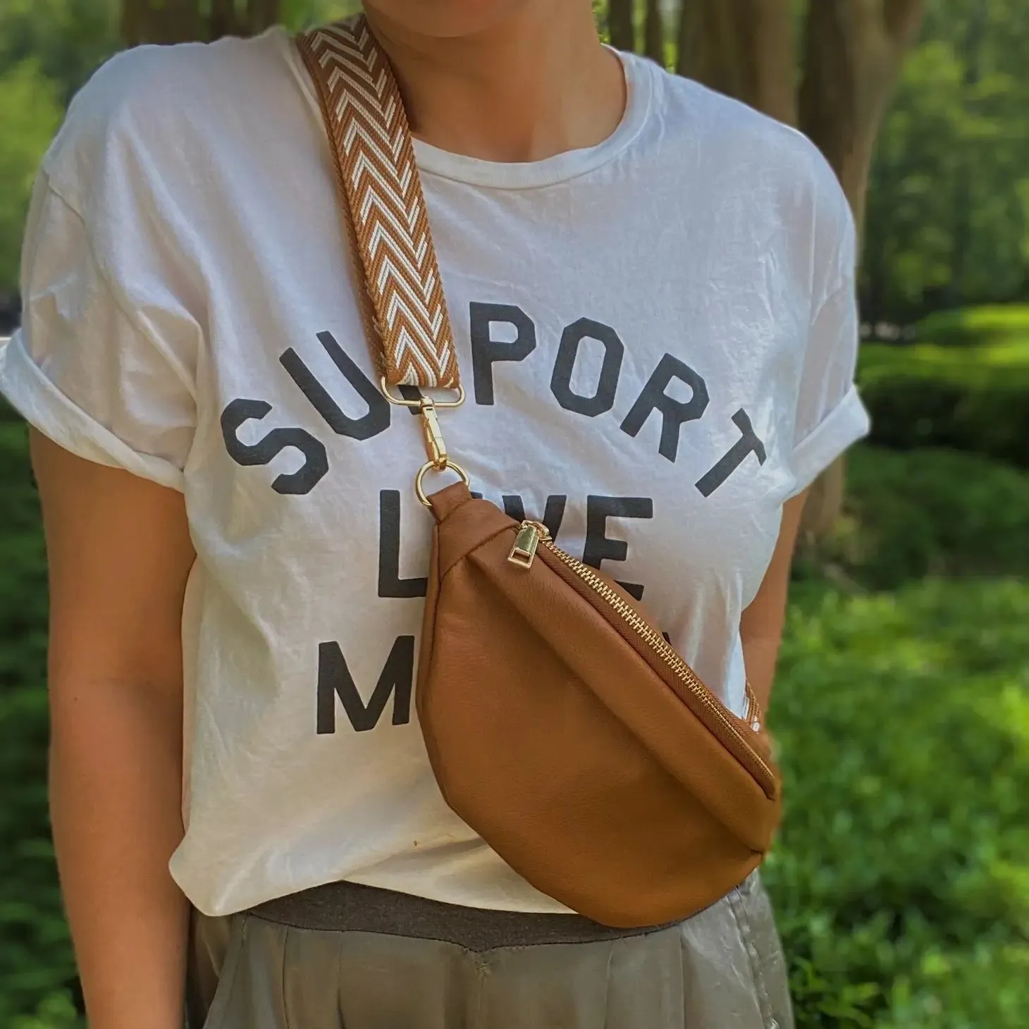 Vegan Leather Fringed-Or-Not Sling Bag