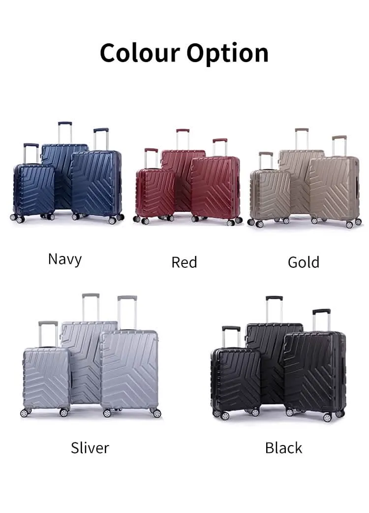 Vibrant Red 3-Piece Hardshell Luggage Set with 360-Degree Spinner Wheels and TSA Lock