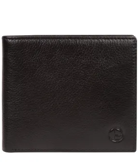 'Viking' Black Leather Bi-Fold Wallet