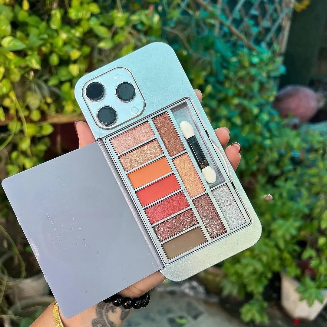 Viral Phone Eyeshadow Palette Matte Glitter Waterproof & Long-lasting Phone Palette