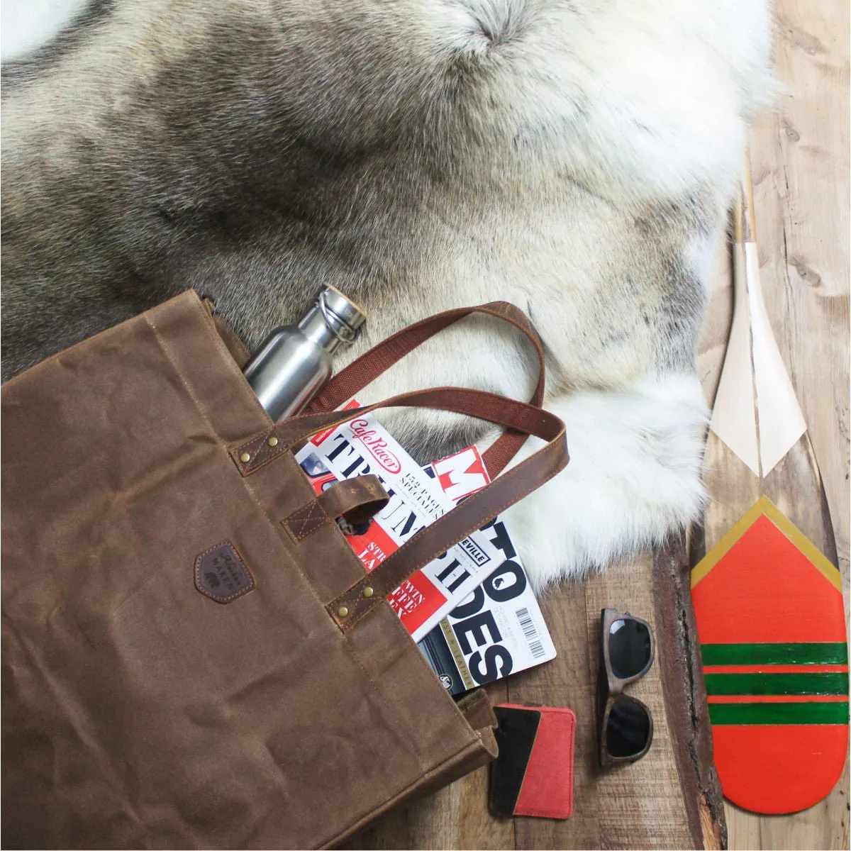 Waxed Canvas Tote Bag