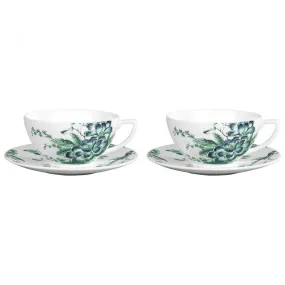Wedgwood Jasper Conran Chinoiserie Teacup & Saucer White Set of 2