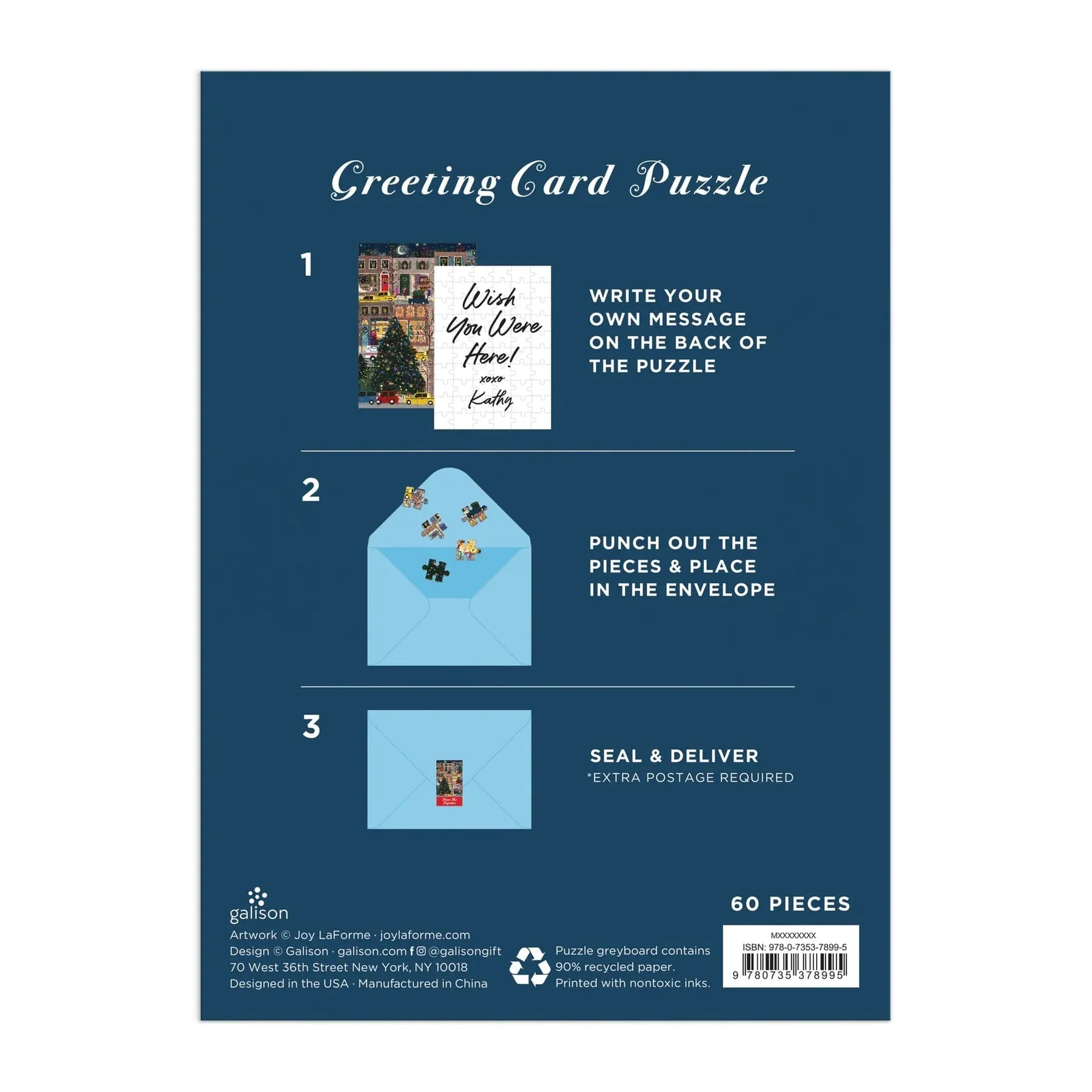Winter Lights Puzzle Greeting Card