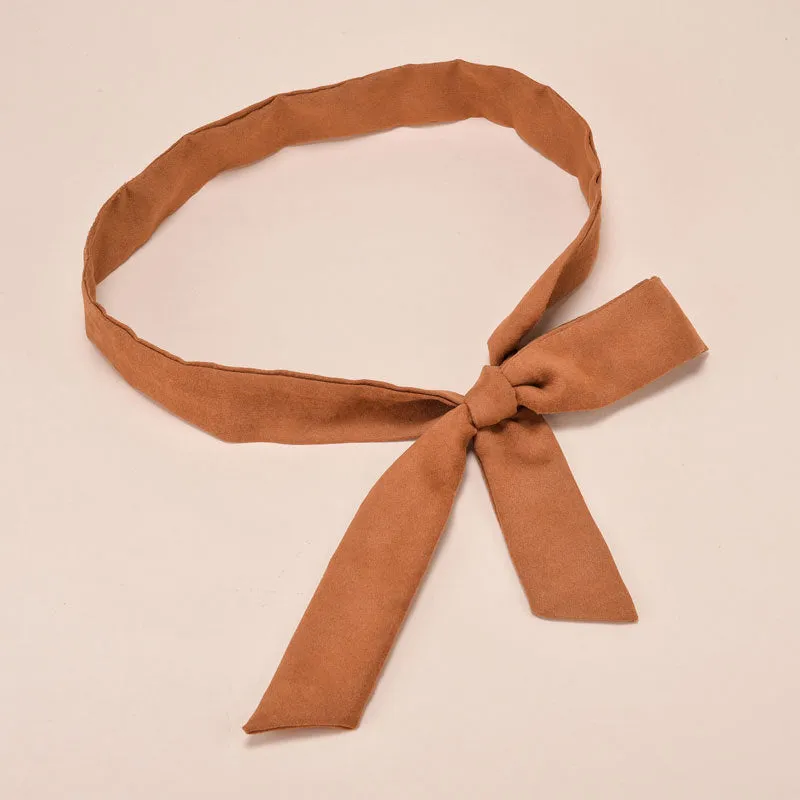 Women's Suede All-Match Ribbon with Skirt Knotted Women Belt Bag