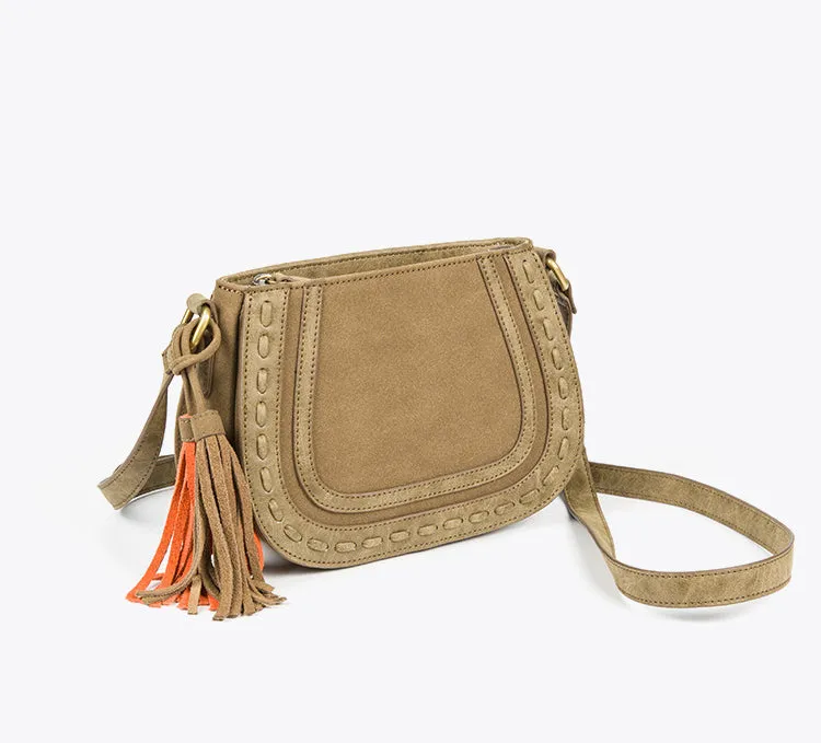 Womens Western Crossbody Purse With Fringe Vegan Leather Ladies Shoulder Bag
